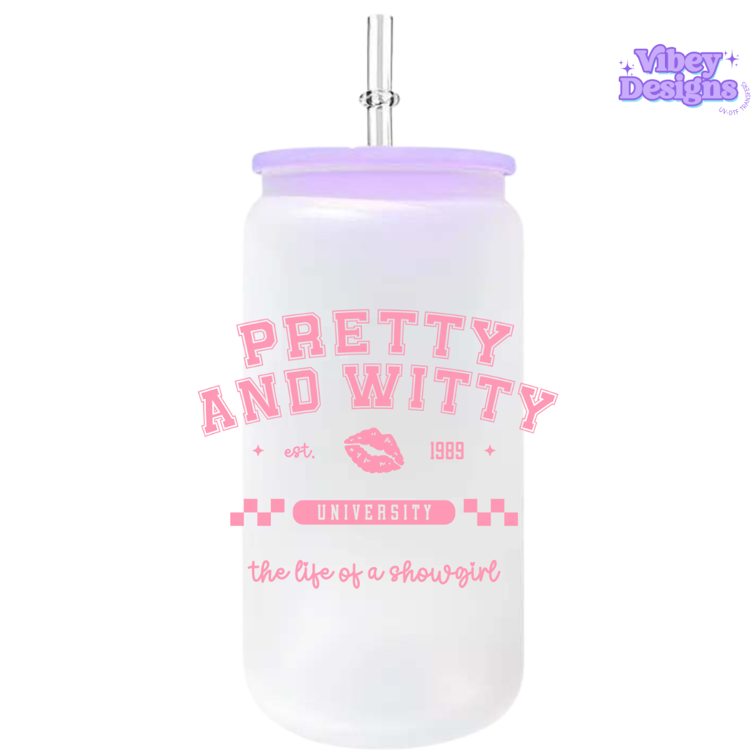 UV-DTF Transfer for Bottle, Glass, Mug, Diary - Pretty and witty uni