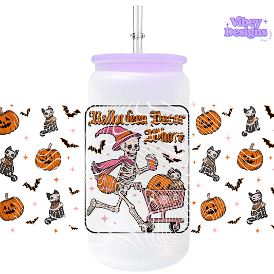 Uv Dtf Wrap For 16oz Libbey Glass - Halloween Decor W*ore