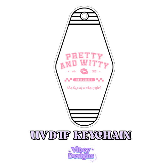 RTS Motel Keychain | Shot glass Decal - Pretty and witty uni