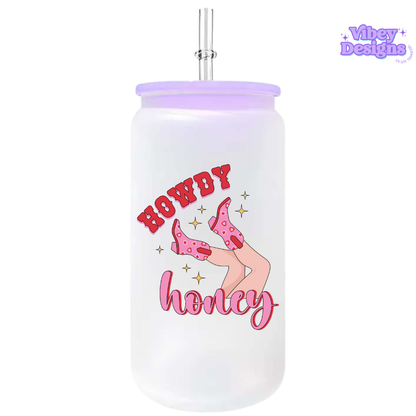 Uv Dtf Wrap For 16oz Libbey Glass - Howdy Valentines