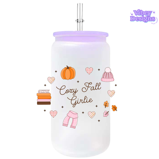 UV-DTF Transfer for Bottle, Glass, Mug, Diary - Cozy Fall Girlie
