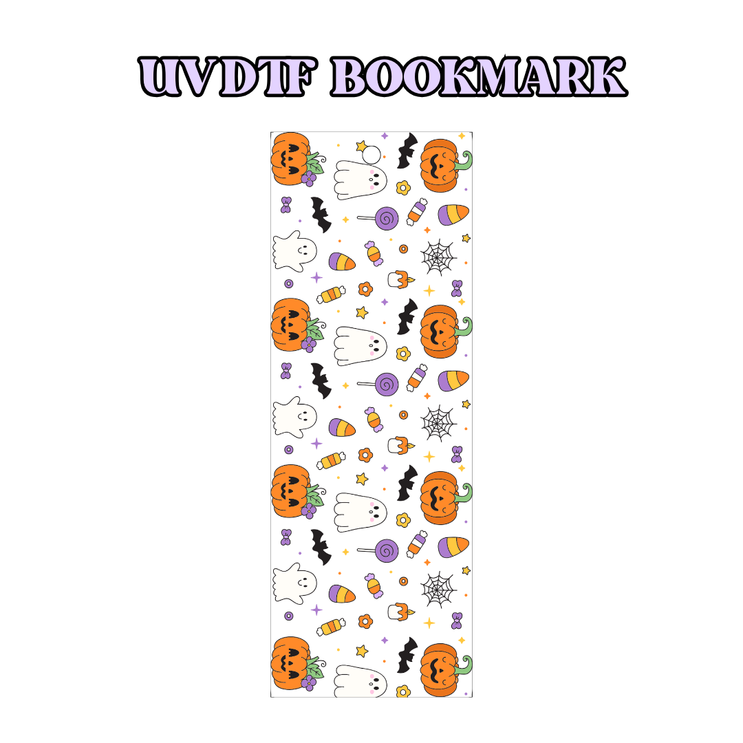 UV-DTF Bookmark Transfer - Halloween Doodles