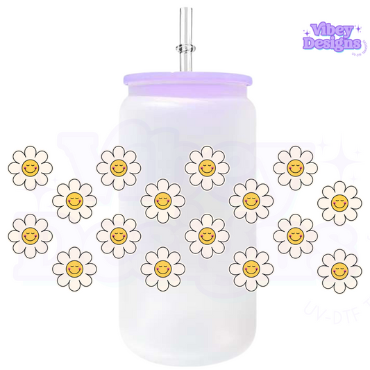 Uv Dtf Wrap For 16oz Libbey Glass - Blushing Flowers