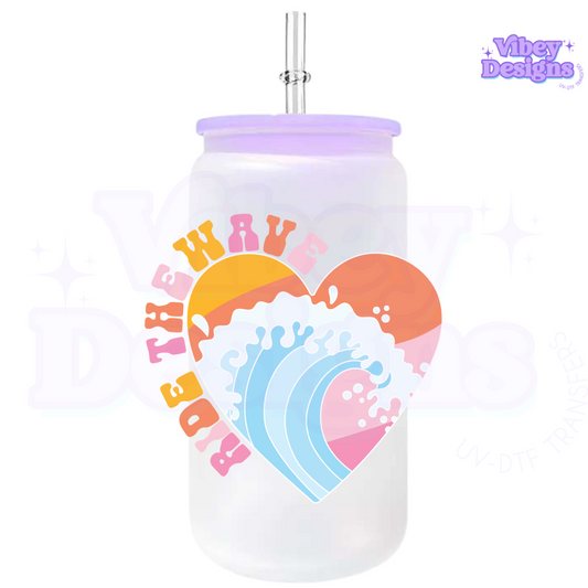 RTS UV-DTF Transfer for Bottle, Glass, Mug, Diary - Ride The Wave