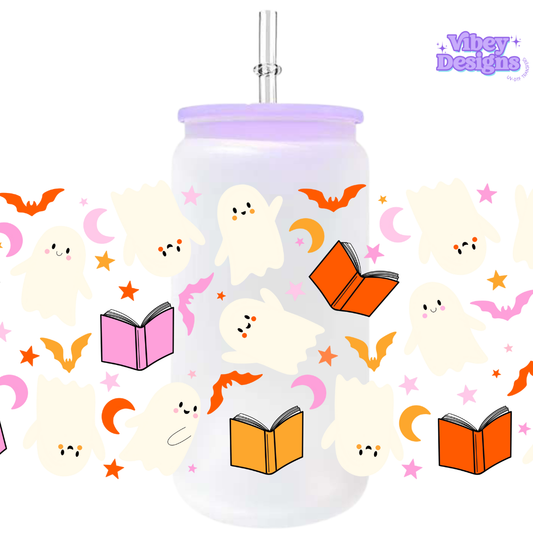 Uv Dtf Wrap For 16oz Libbey Glass - Bookish Ghost