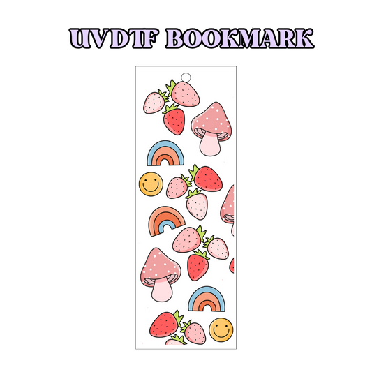 UV-DTF Bookmark Transfer - Retro Strawberries