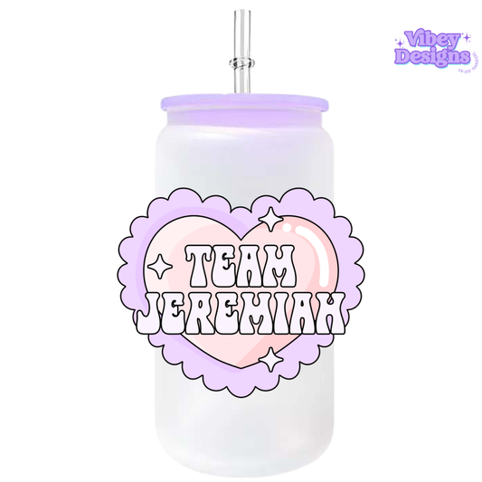 UV-DTF Transfer for Bottle, Glass, Mug, Diary - Team Jerimiah