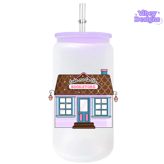 UV-DTF Transfer for Bottle, Glass, Mug, Diary - Take me to the bookstore