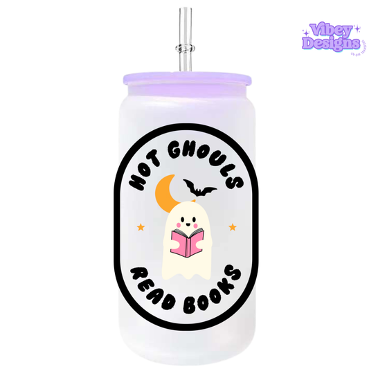 UV-DTF Transfer for Bottle, Glass, Mug, Diary - Hot Ghouls Read Books