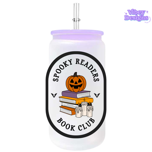 UV-DTF Transfer for Bottle, Glass, Mug, Diary - Spooky Readers Book Club
