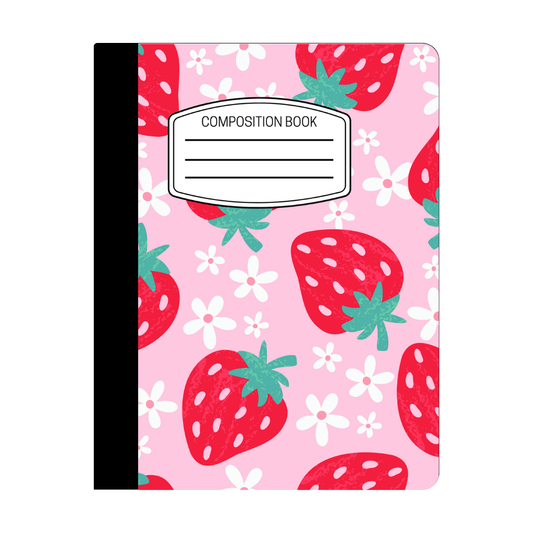 Composition Notebook - Strawberry & Daisy