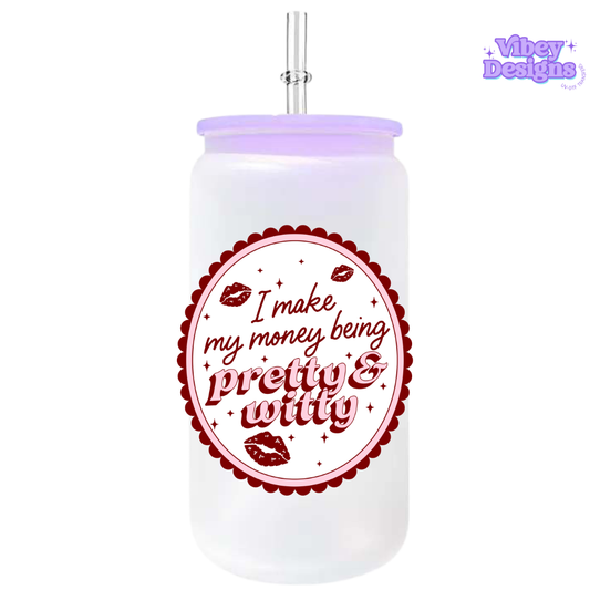 UV-DTF Transfer for Bottle, Glass, Mug, Diary - Pretty and witty