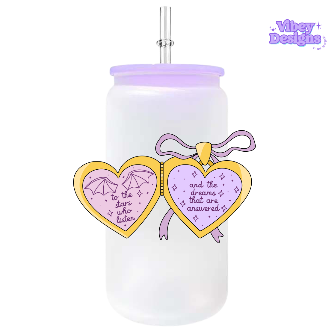 UV-DTF Transfer for Bottle, Glass, Mug, Diary - Stars who listen