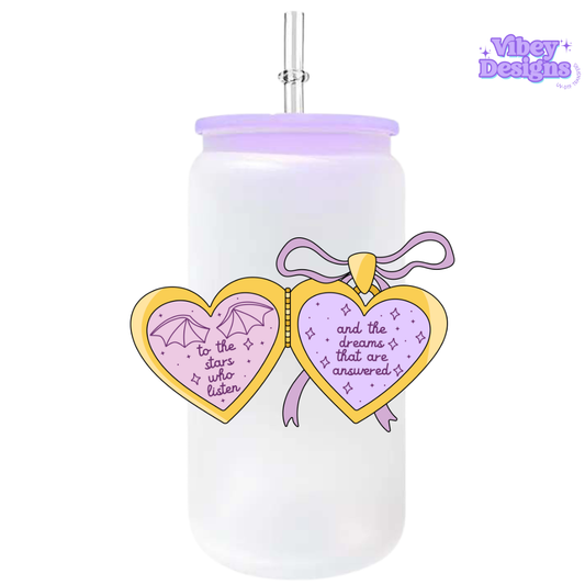 UV-DTF Transfer for Bottle, Glass, Mug, Diary - Stars who listen