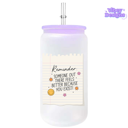 UV-DTF Transfer for Bottle, Glass, Mug, Diary - Reminder #1