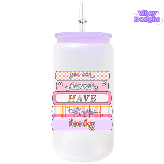 UV-DTF Transfer for Bottle, Glass, Mug, Diary - Never have too many books
