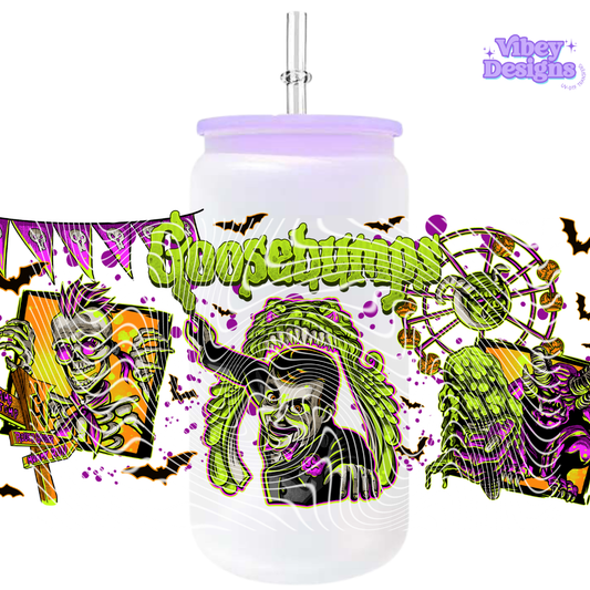 Uv Dtf Wrap For 16oz Libbey Glass - Goosebumps