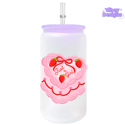 UV-DTF Transfer for Bottle, Glass, Mug, Diary - Just a girl
