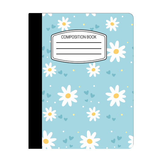 Composition Notebook - Daisies Blue