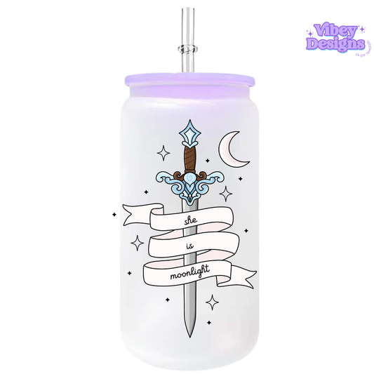 UV-DTF Transfer for Bottle, Glass, Mug, Diary - She is moonlight