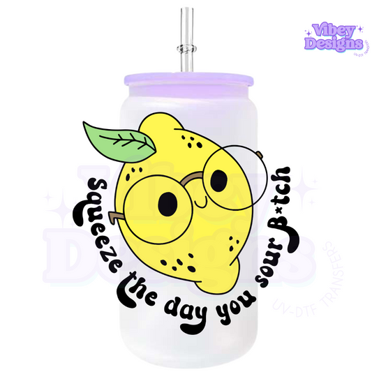 RTS UV-DTF Transfer for Bottle, Glass, Mug, Diary - Squeeze The Day