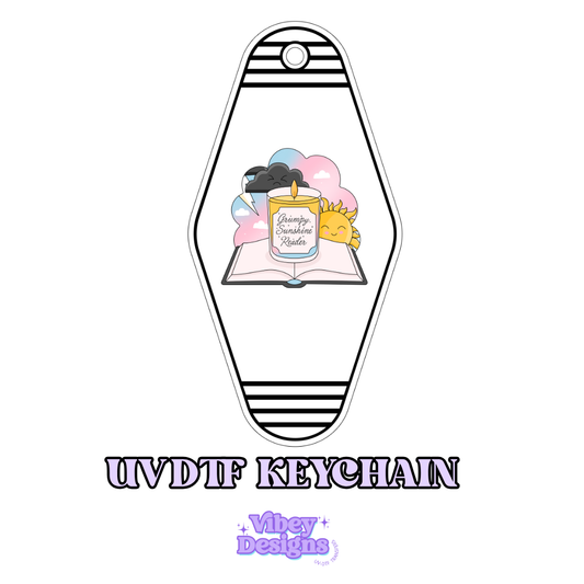 RTS Motel Keychain | Shot glass Decal - Grumpy sunshine reader