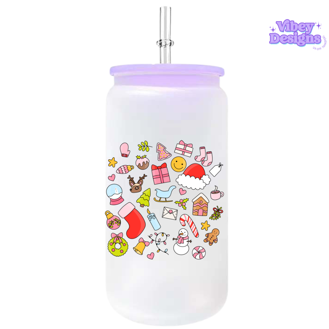 UV-DTF Transfer for Bottle, Glass, Mug, Diary - Jolly Vibes