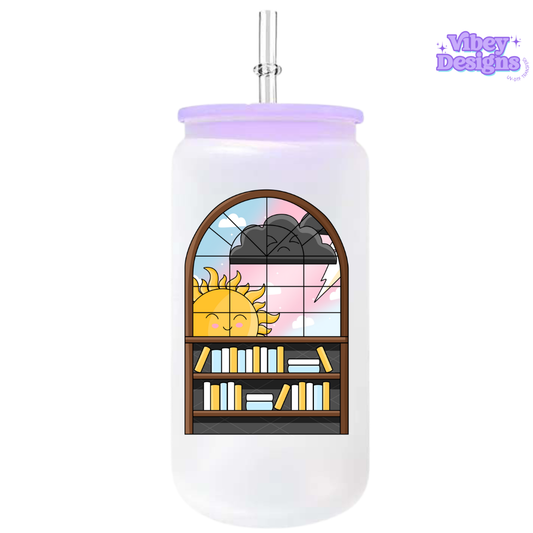 UV-DTF Transfer for Bottle, Glass, Mug, Diary - Grumpy sunshine shelf
