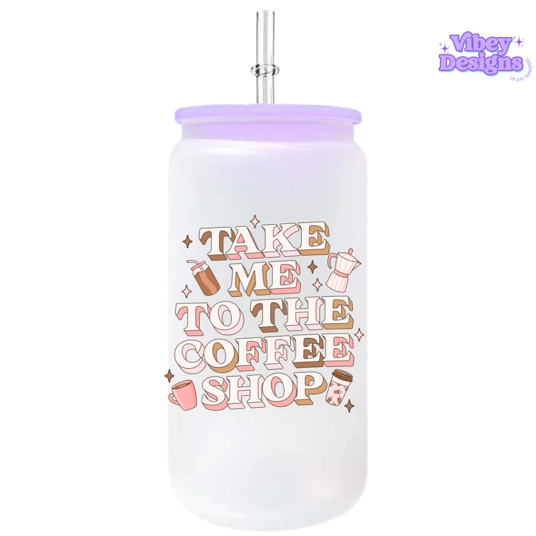 UV-DTF Transfer for Bottle, Glass, Mug, Diary - To the coffee shop