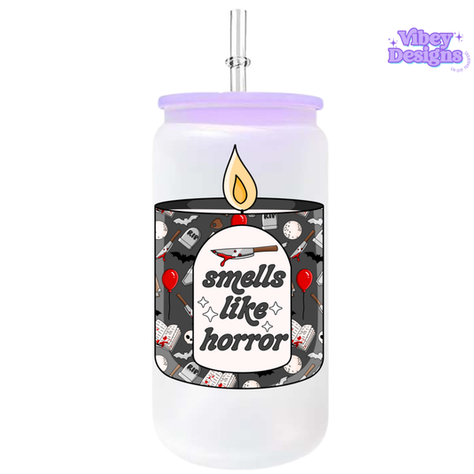 UV-DTF Transfer for Bottle, Glass, Mug, Diary - Smells like horror