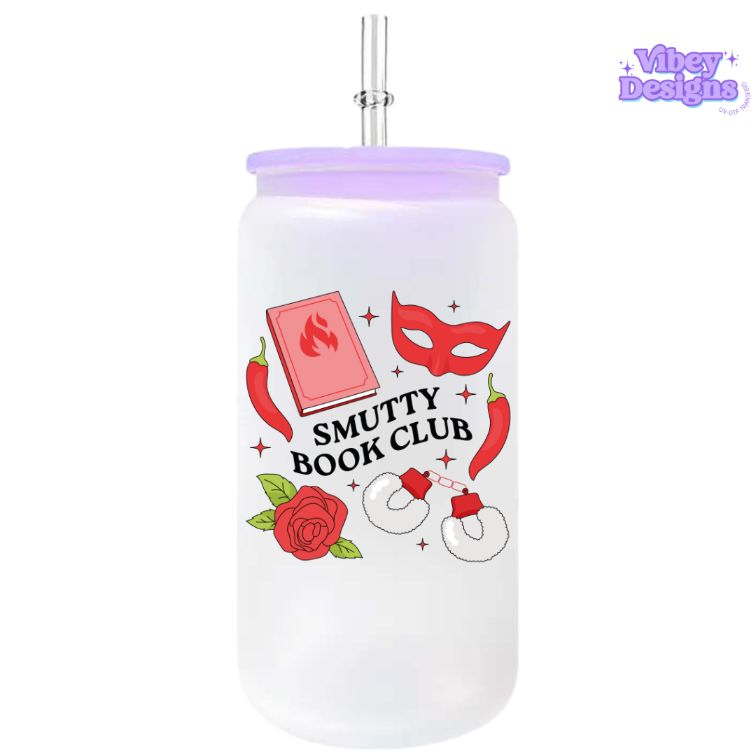 UV-DTF Transfer for Bottle, Glass, Mug, Diary - Smutty Book Club