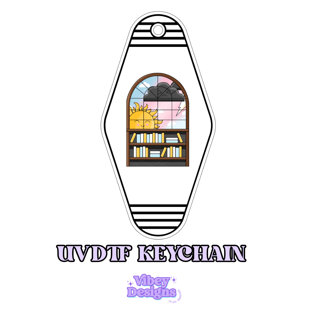 RTS Motel Keychain | Shot glass Decal - Grumpy sunshine shelf