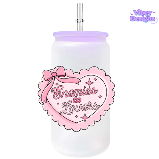 UV-DTF Transfer for Bottle, Glass, Mug, Diary - Enemies to lovers