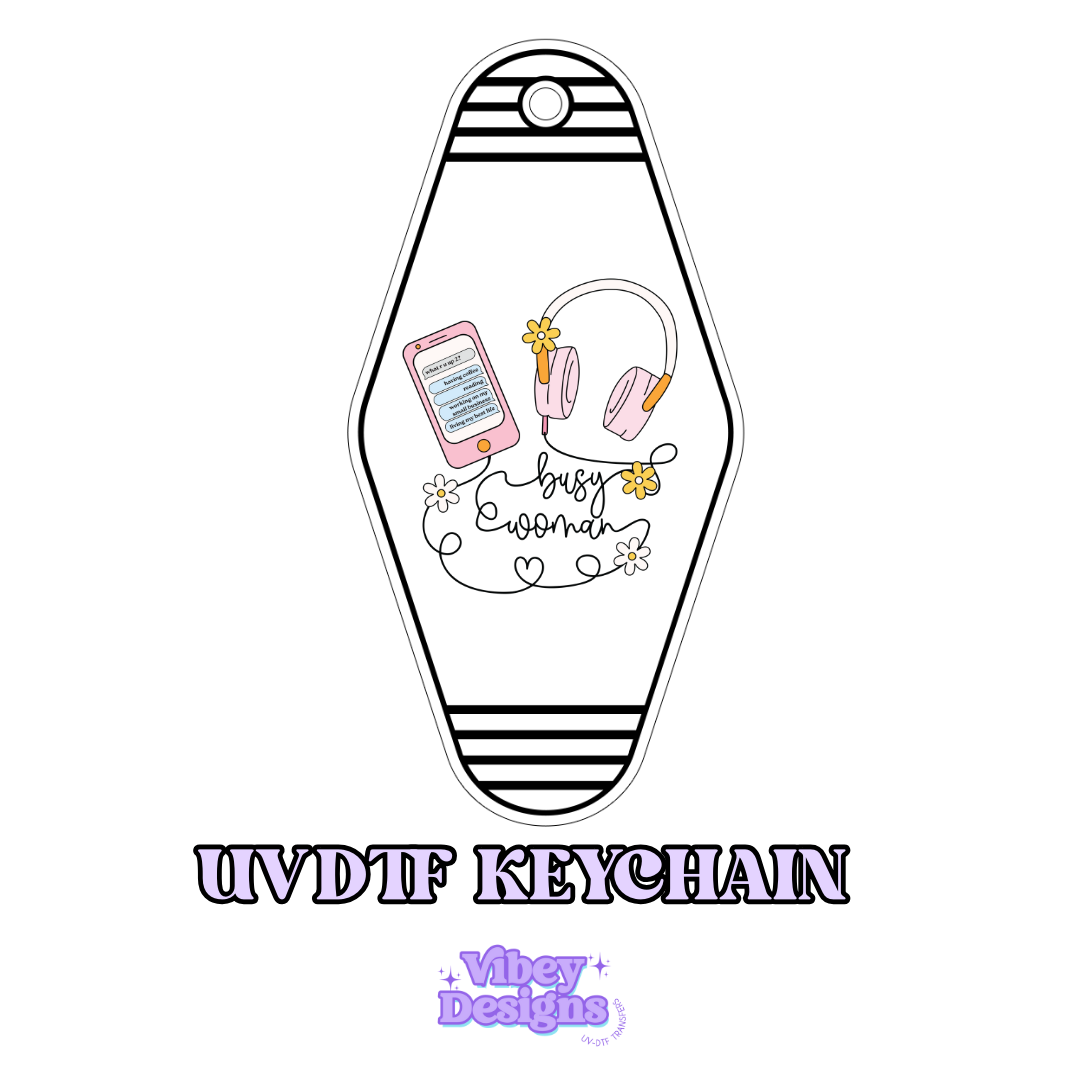 RTS Motel Keychain | Shot glass Decal - Busy Woman