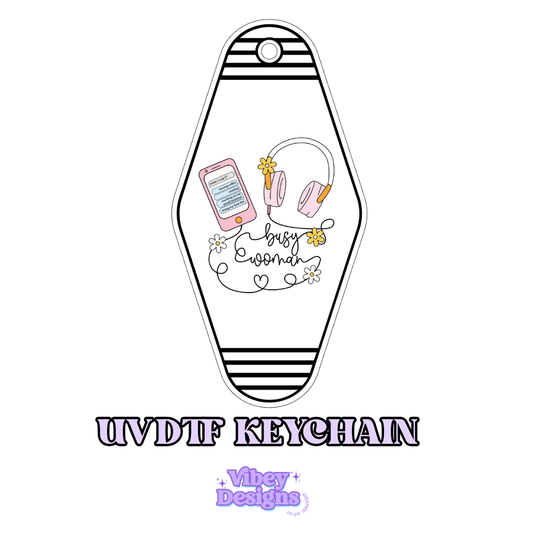 RTS Motel Keychain | Shot glass Decal - Busy Woman