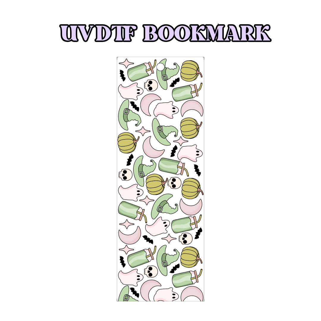 UV-DTF Bookmark Transfer - Halloween Coffee Green