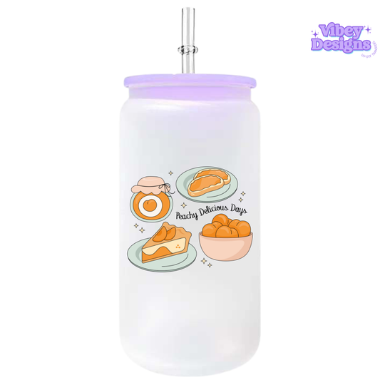 UV-DTF Transfer for Bottle, Glass, Mug, Diary - Peachy Delicious Days