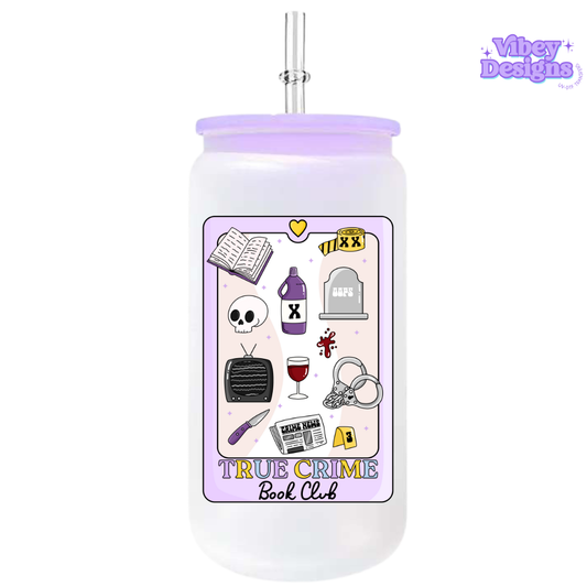 UV-DTF Transfer for Bottle, Glass, Mug, Diary - True Crime Bookclub Tarot