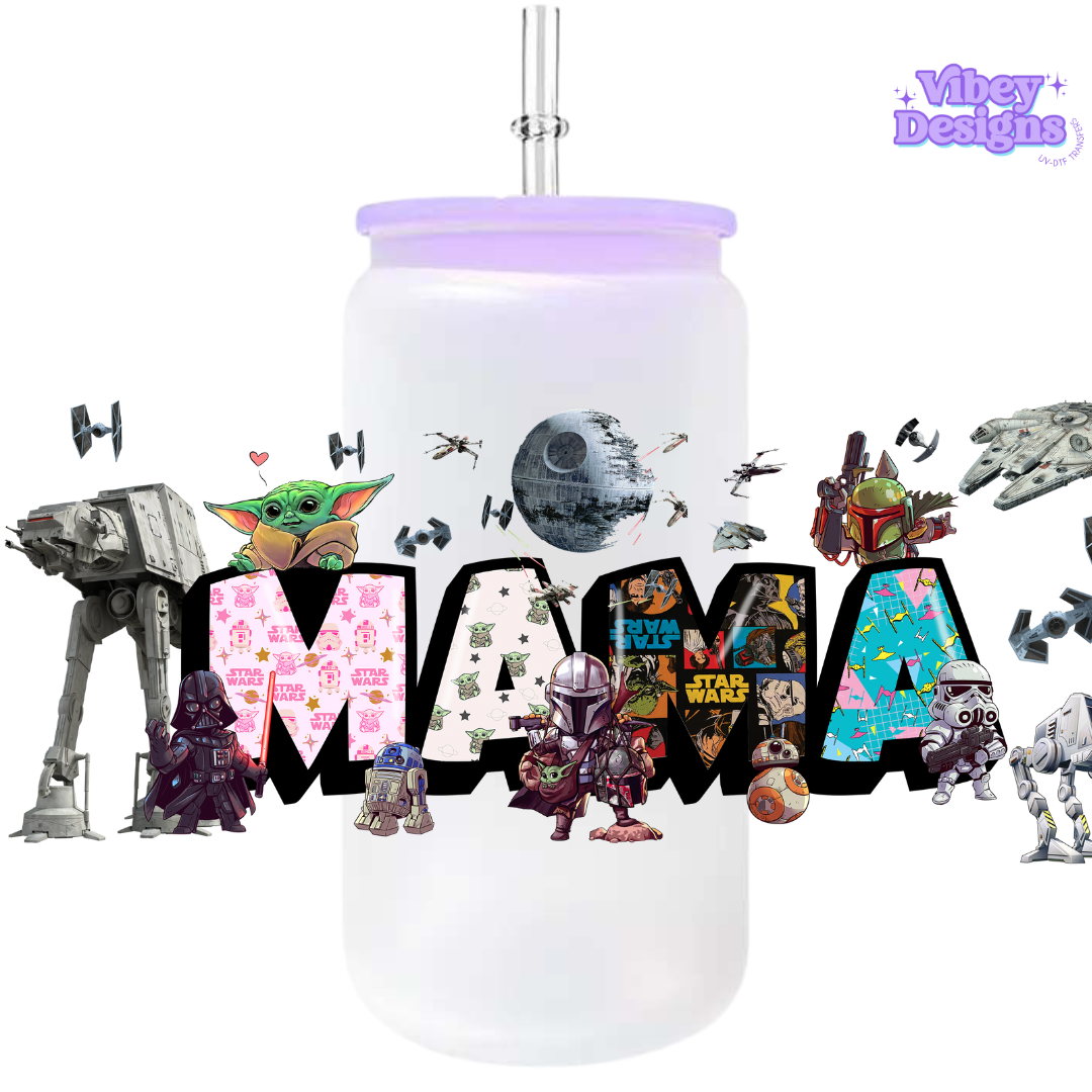 Uv Dtf Wrap For 16oz Libbey Glass - Cartoon Mama