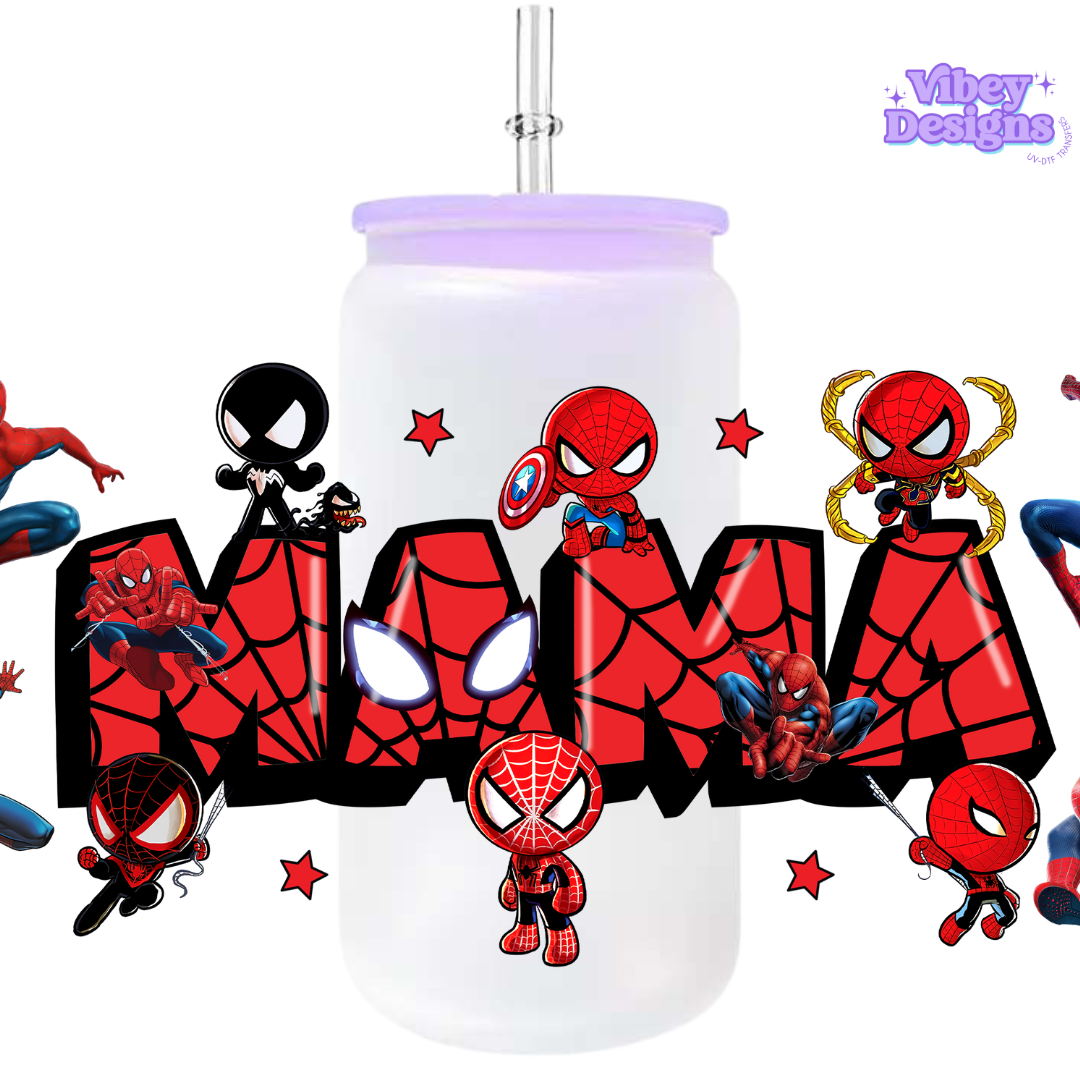 Uv Dtf Wrap For 16oz Libbey Glass - Cartoon Mama