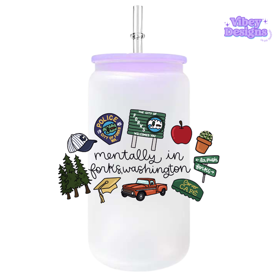 UV-DTF Transfer for Bottle, Glass, Mug, Diary - Mentally at forks