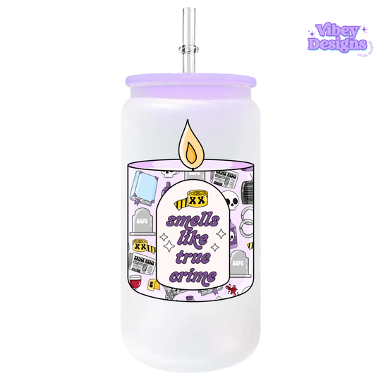 UV-DTF Transfer for Bottle, Glass, Mug, Diary - Smells like true crime