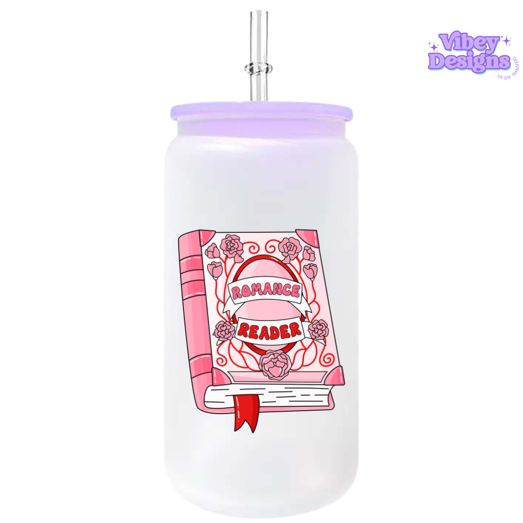 UV-DTF Transfer for Bottle, Glass, Mug, Diary - Romance Reader