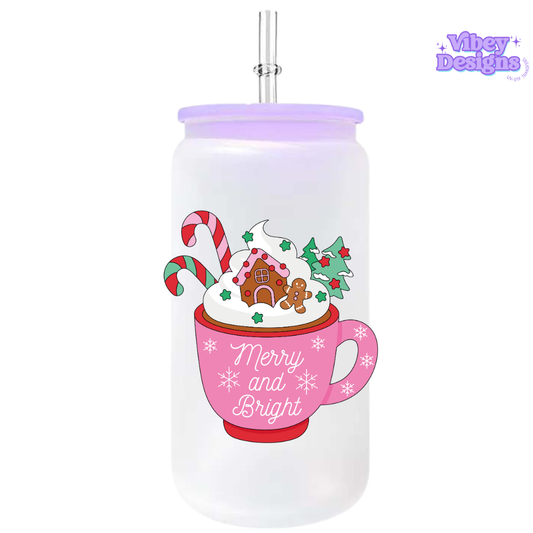 UV-DTF Transfer for Bottle, Glass, Mug, Diary - Merry and bright