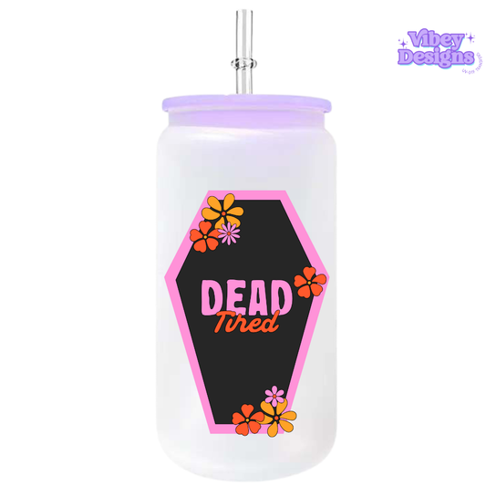 UV-DTF Transfer for Bottle, Glass, Mug, Diary - Dead tired coffin