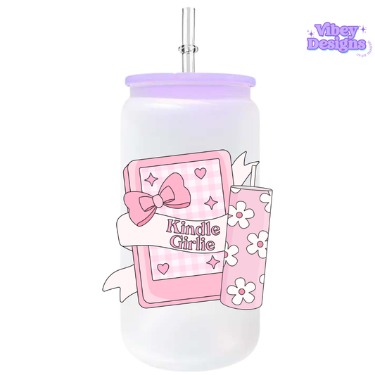 UV-DTF Transfer for Bottle, Glass, Mug, Diary - Kindle Girlie