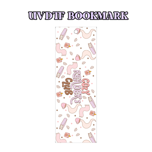 UV-DTF Bookmark Transfer - Cozy Readers Club