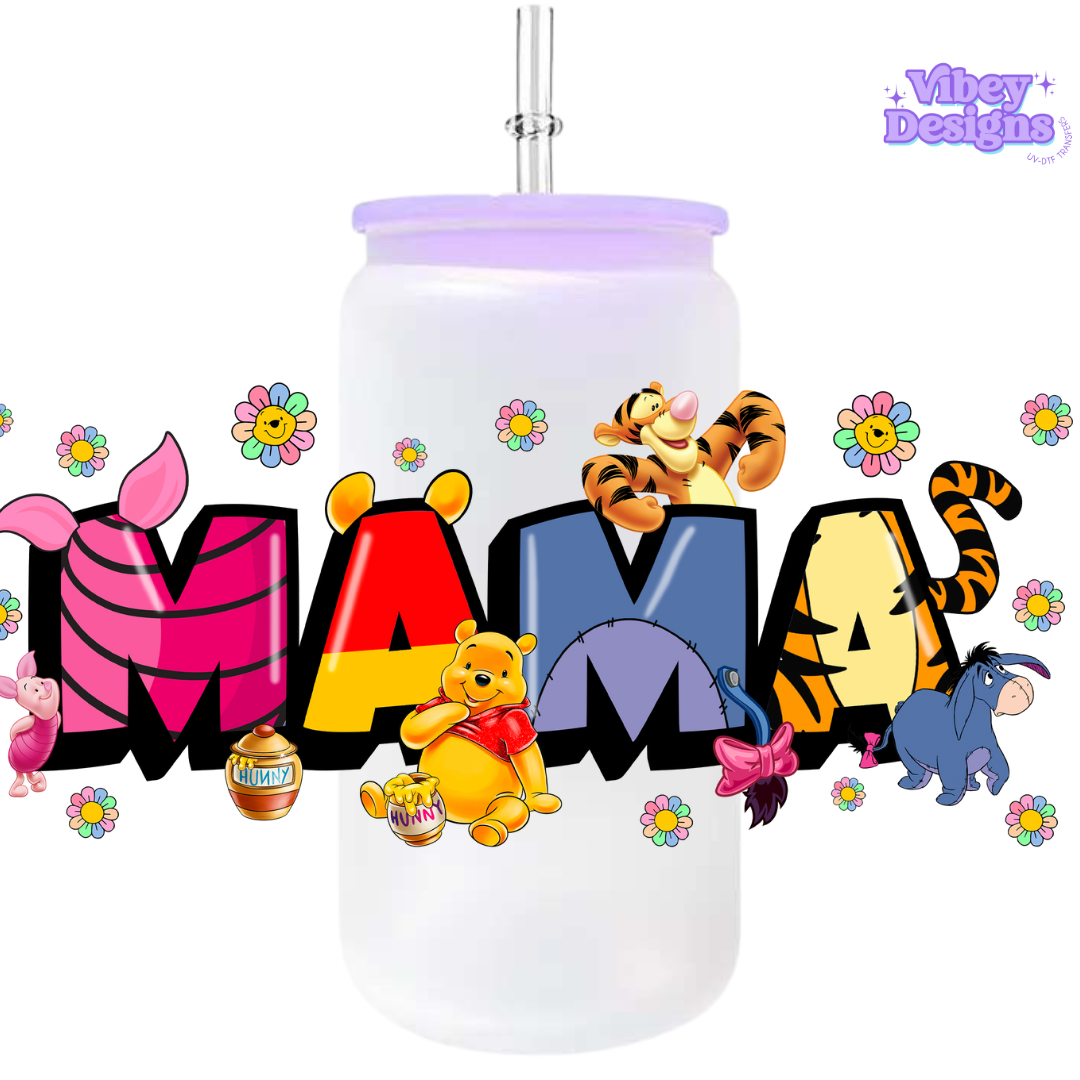 Uv Dtf Wrap For 16oz Libbey Glass - Cartoon Mama