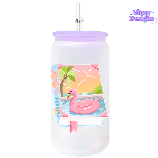 UV-DTF Transfer for Bottle, Glass, Mug, Diary - Summer Reading