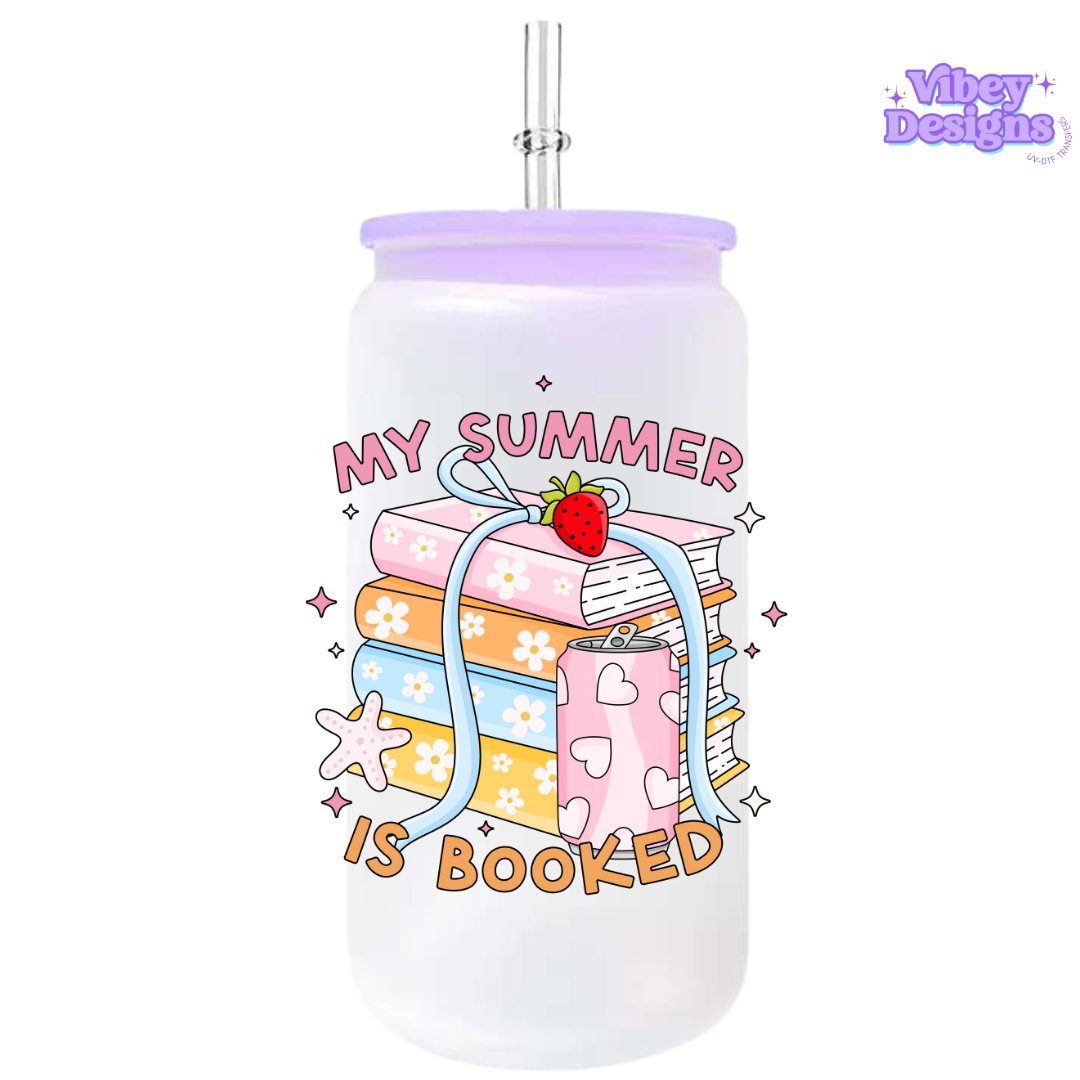 UV-DTF Transfer for Bottle, Glass, Mug, Diary - My Summer is Booked